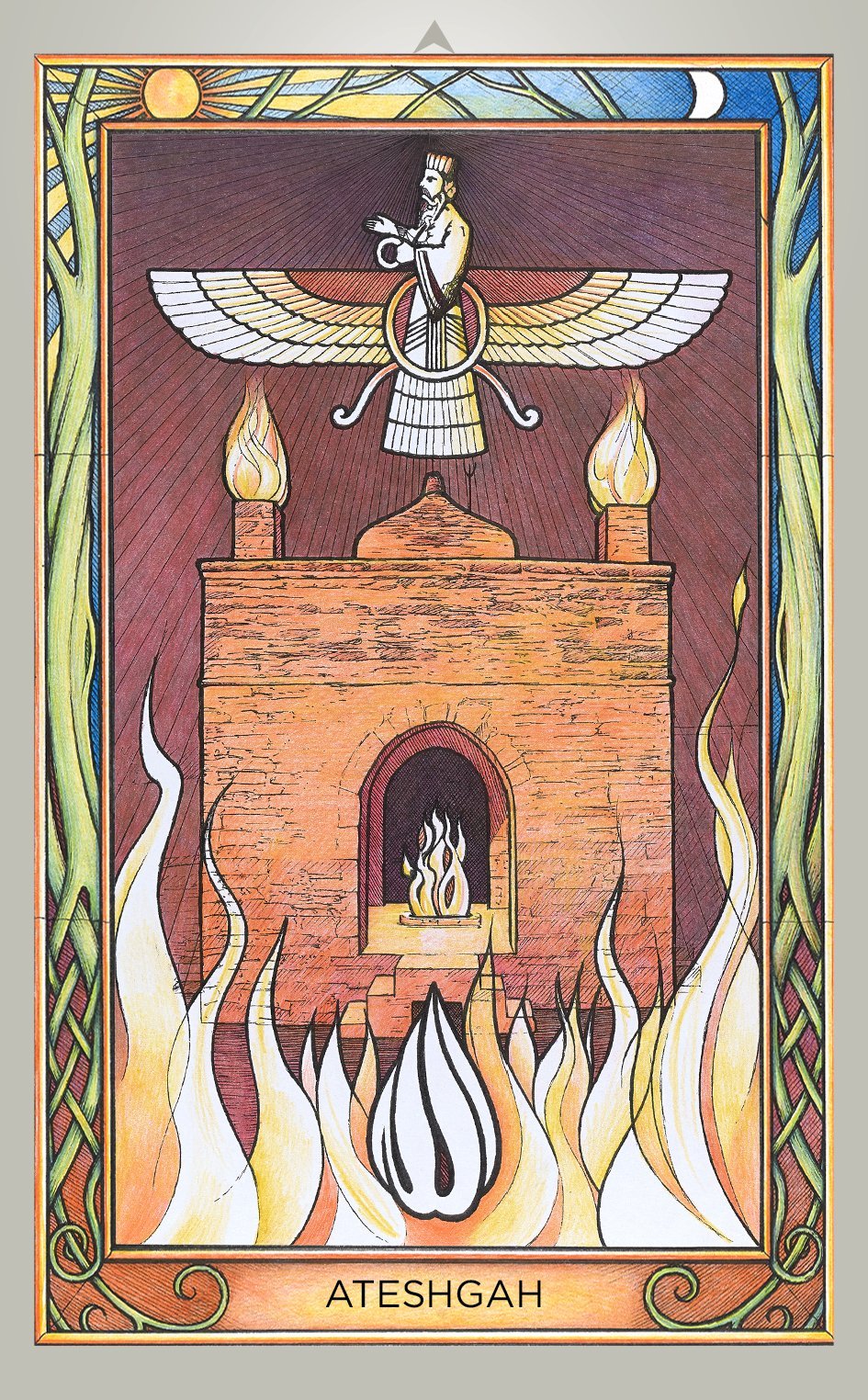 Sacred Sites Oracle card celebrating the deck's unique visual language — Eternal Spirit
