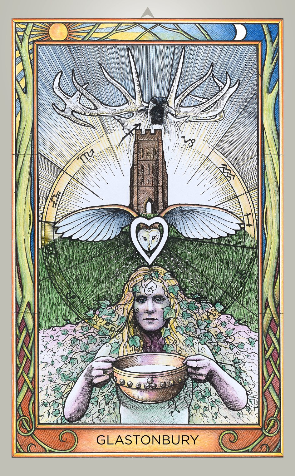 Sacred Sites Oracle card portraying the deck's otherworldly aesthetic — Eternal Spirit