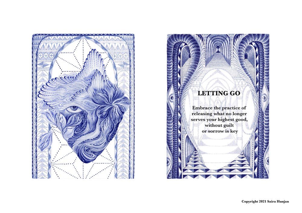 The All Seeing Heart Oracle card highlighting the deck's symbolic art — Eternal Spirit