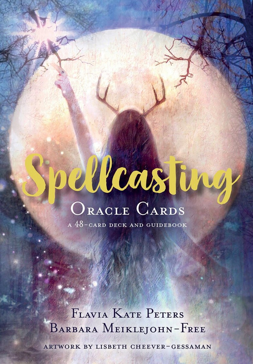 Spellcasting Oracle Cards box with gothic purple design and pentagram — Eternal Spirit