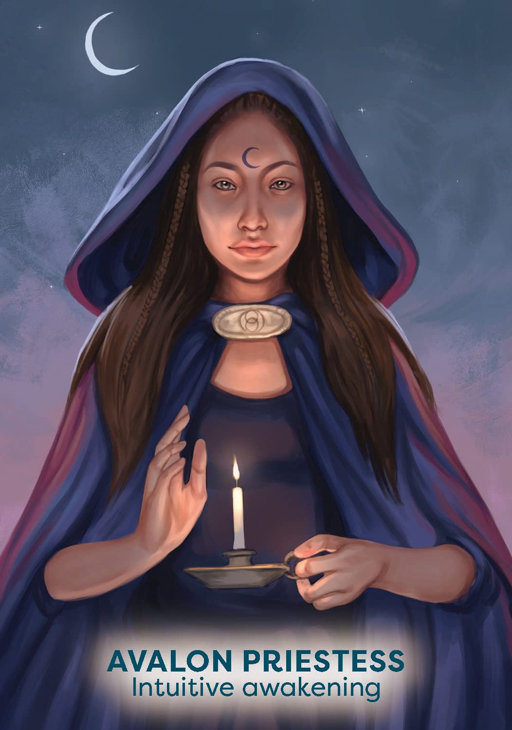 Goddesses, Gods and Guardians Oracle card illuminating the deck's rich colour palette — Eternal Spirit