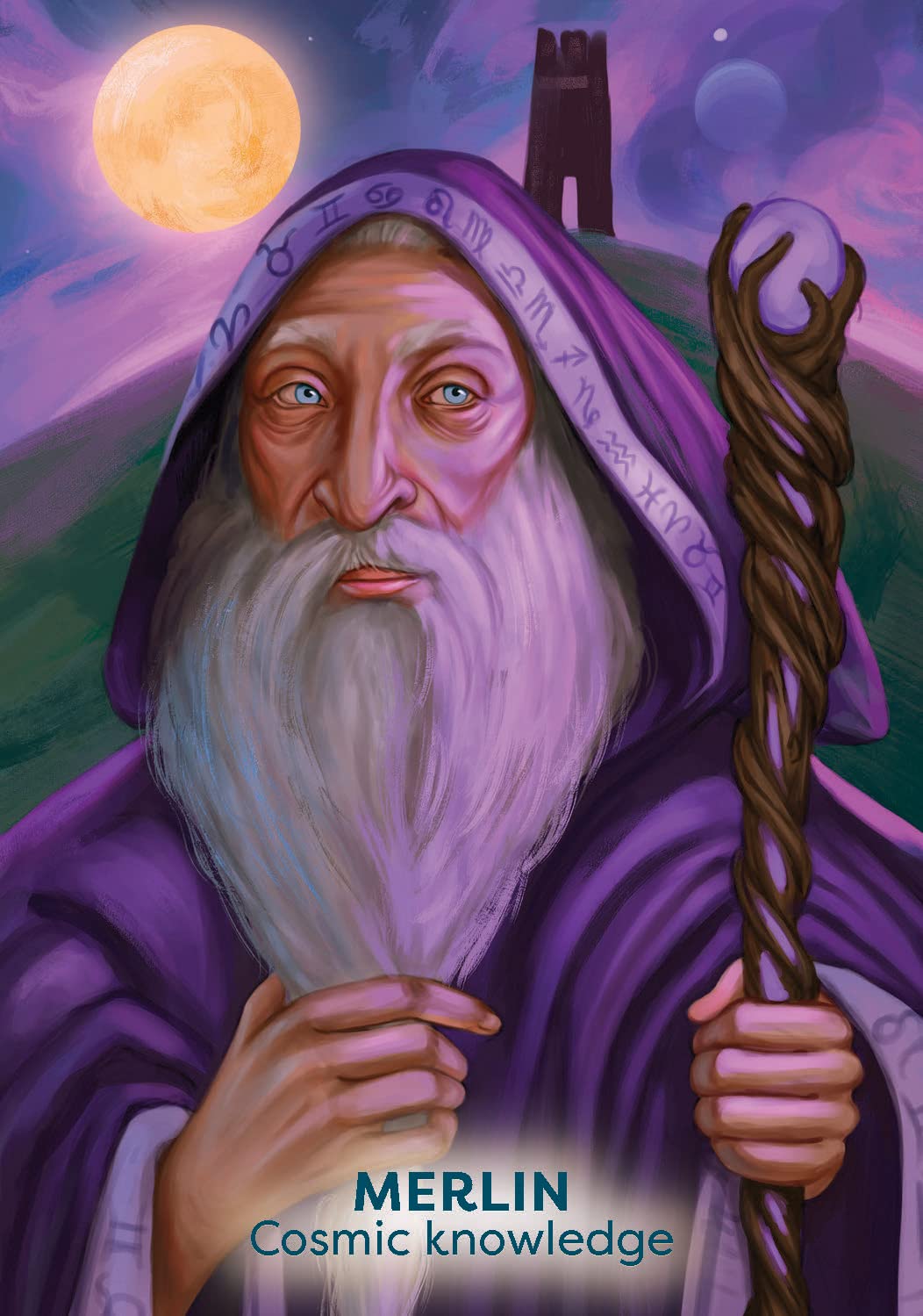 Goddesses, Gods and Guardians Oracle card presenting the deck's visionary illustrations — Eternal Spirit