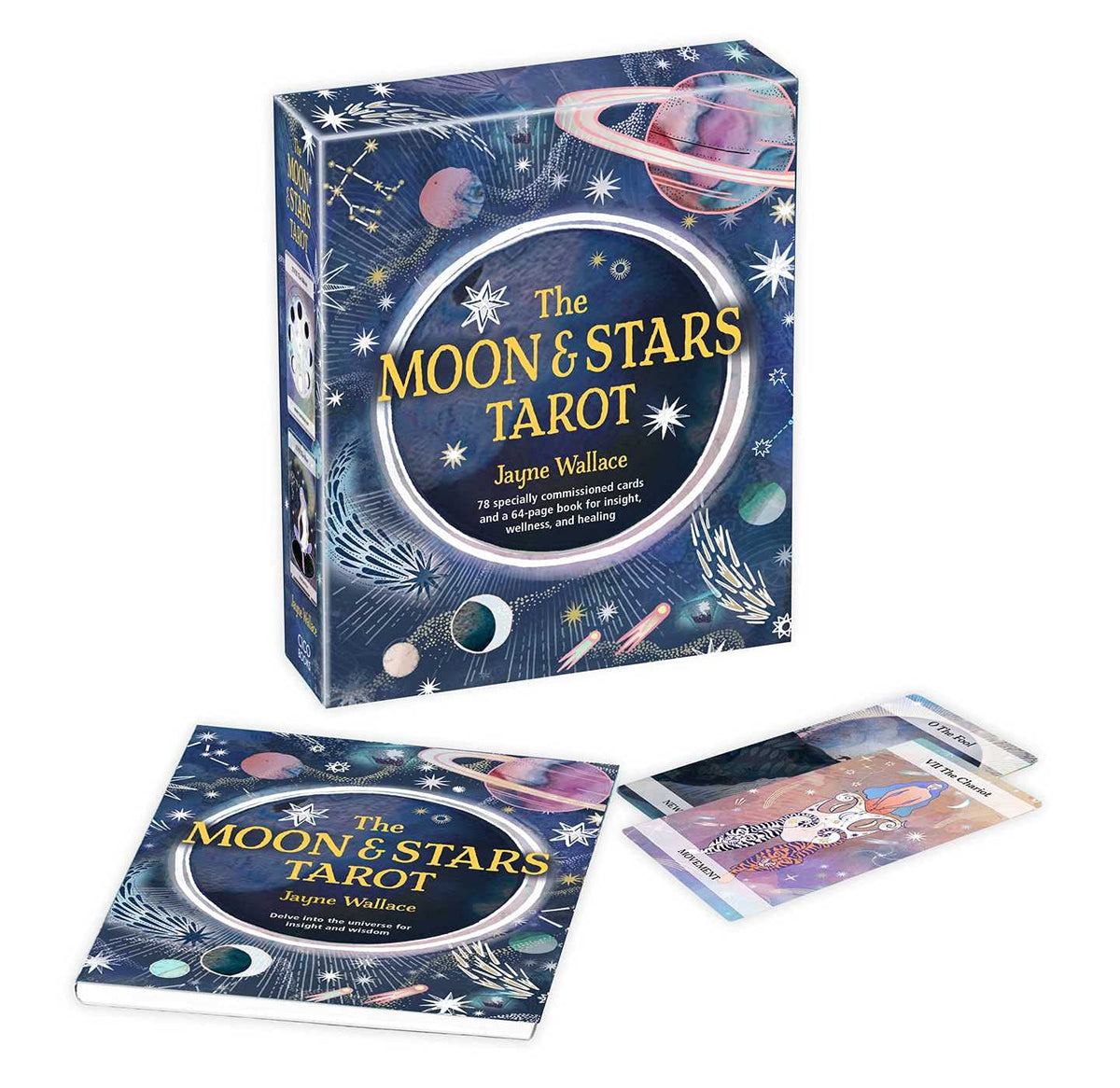 The Moon and Stars Tarot card illuminating the deck's rich colour palette — Eternal Spirit