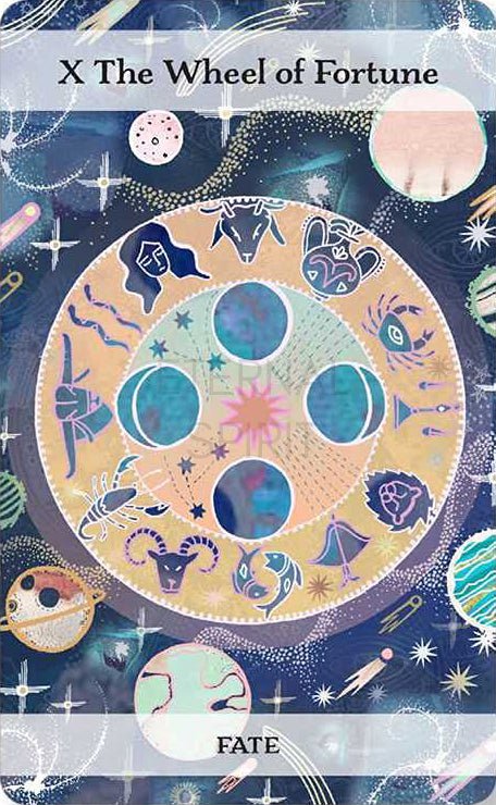 The Moon and Stars Tarot card displaying the deck's hand-painted illustrations — Eternal Spirit