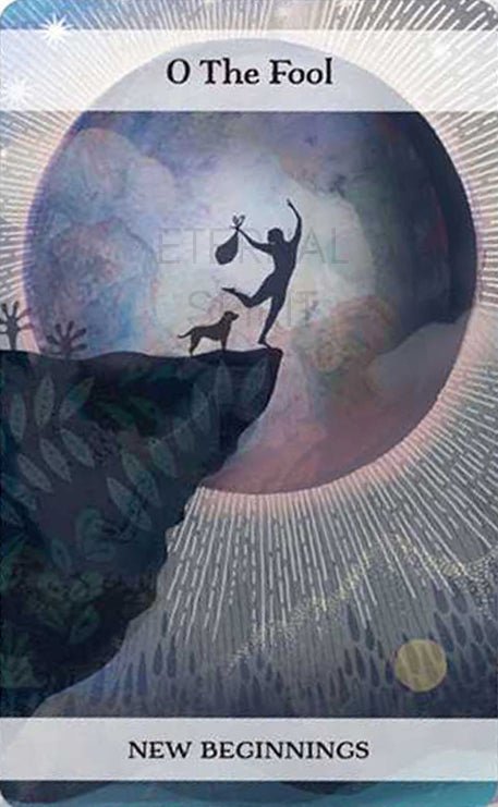 The Moon and Stars Tarot card revealing the deck's mystical artwork — Eternal Spirit