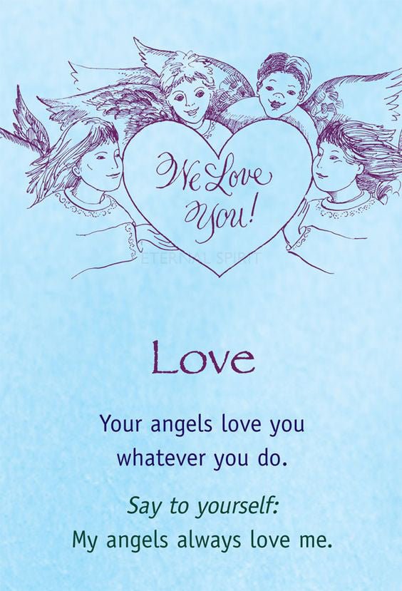 Angel Cards for Children card presenting the deck's visionary illustrations — Eternal Spirit