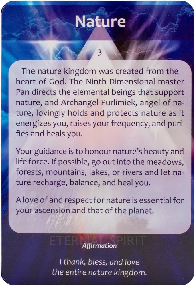 Ascension Cards card highlighting the deck's symbolic art — Eternal Spirit