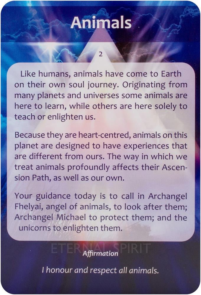 Ascension Cards card unveiling the deck's spiritual symbolism — Eternal Spirit