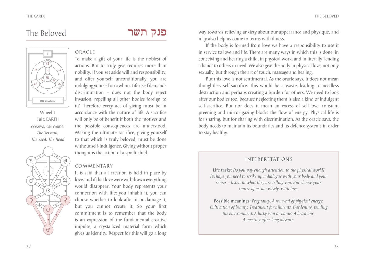 Kabbalah: The Tree of Life Oracle card illuminating the deck's rich colour palette — Eternal Spirit