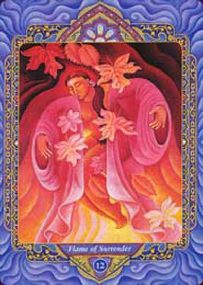 The Triple Goddess Tarot card offering a glimpse of the deck's sacred imagery — Eternal Spirit