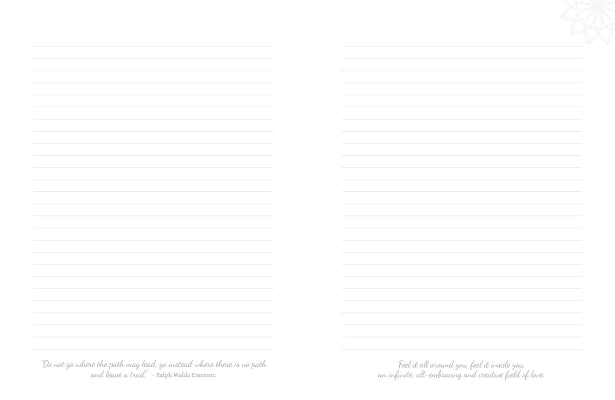 Gratitude Journal showing the journal's interior pages and artwork — Eternal Spirit