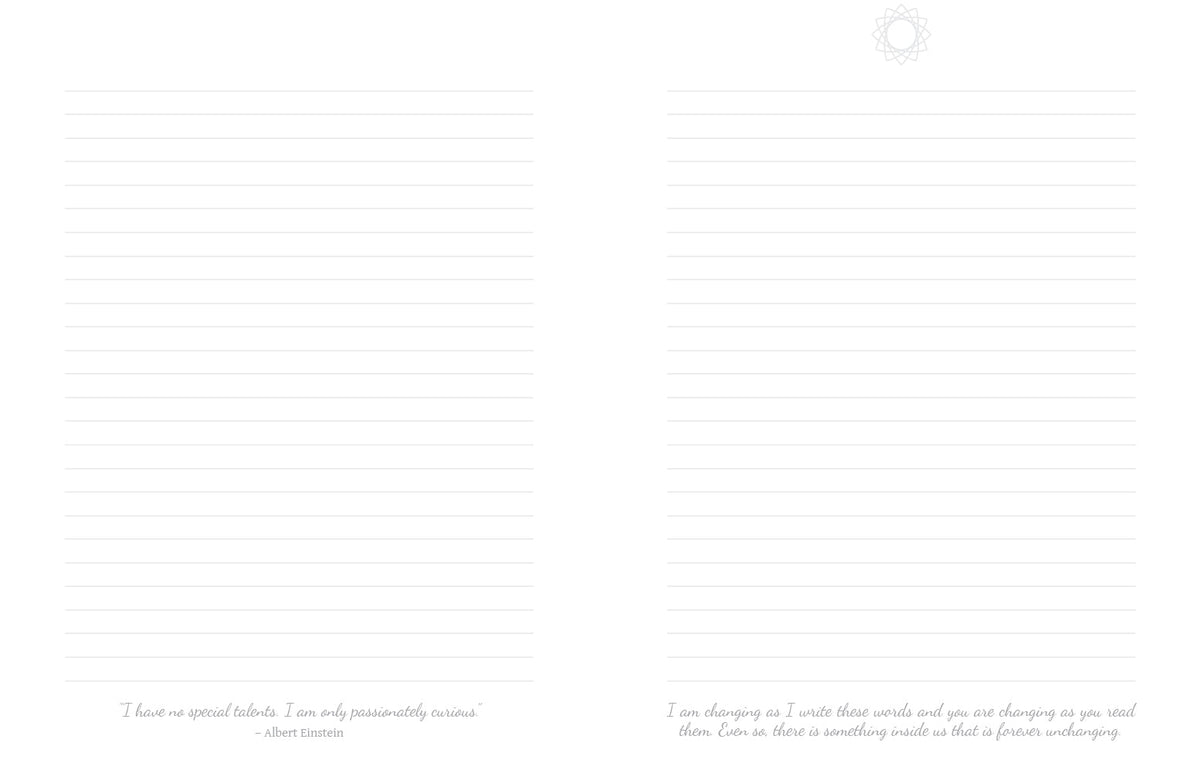 Gratitude Journal displaying the journal's beautiful page design — Eternal Spirit
