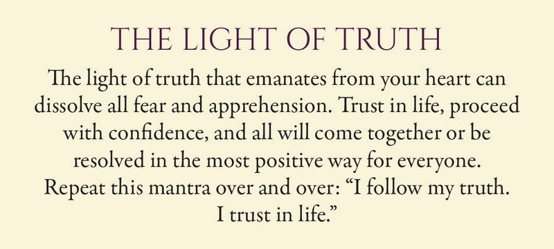 Eternal Light deck, Light of Truth guidebook text with spiritual affirmation message — Eternal Spirit