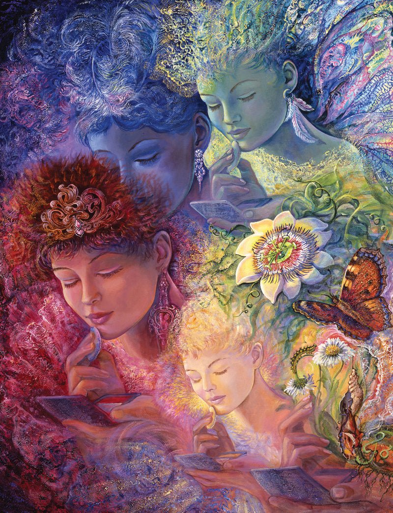Dreamy underwater goddess art in blues and purples, Blessings of Thankfulness — Eternal Spirit