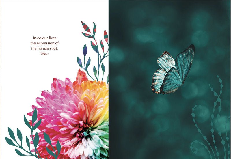 Colour Healing Journal offering a glimpse of the journal's inner pages — Eternal Spirit