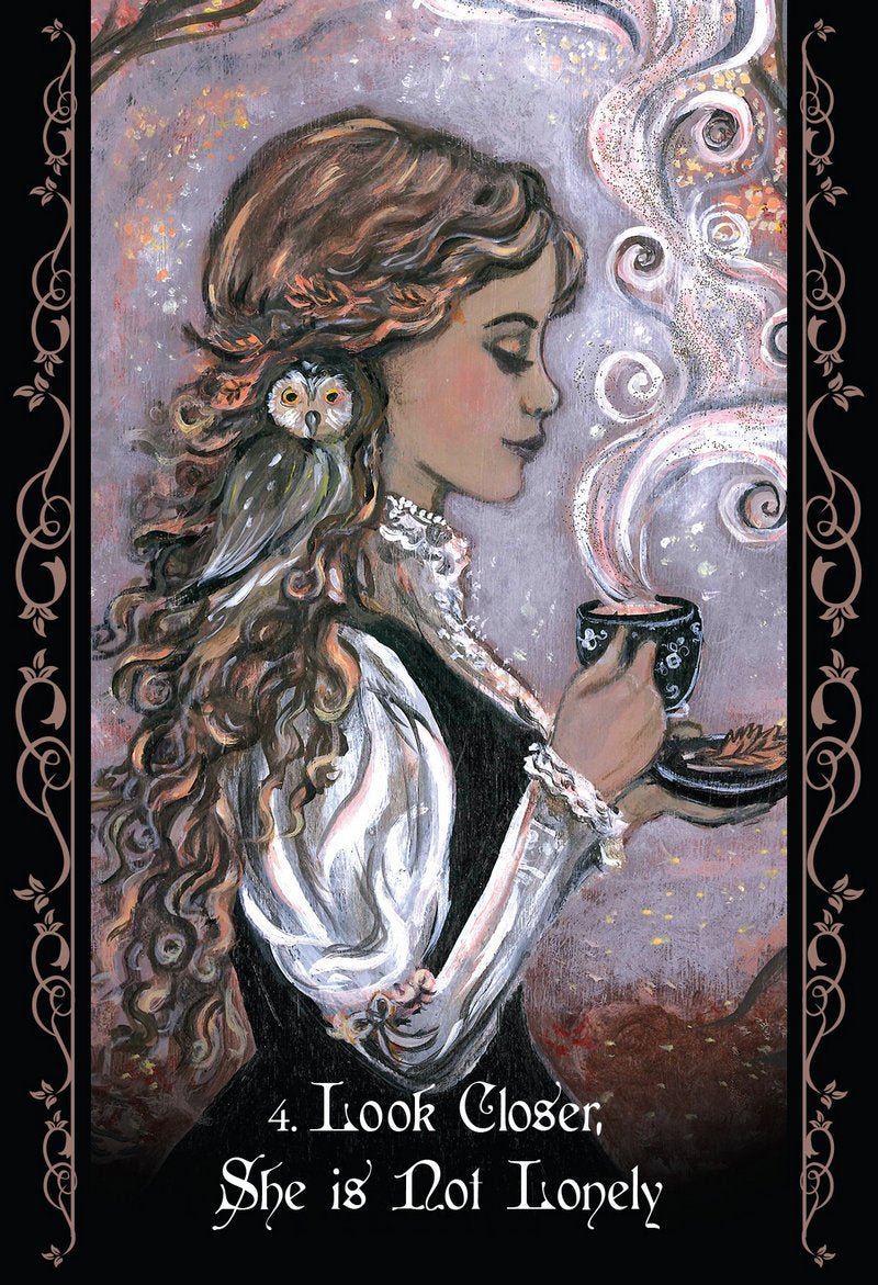 The Solitary Witch Oracle card presenting the deck's visionary illustrations — Eternal Spirit