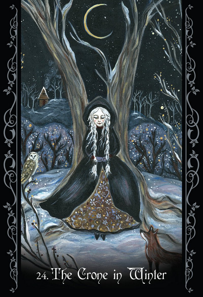 The Solitary Witch Oracle card offering a glimpse of the deck's sacred imagery — Eternal Spirit