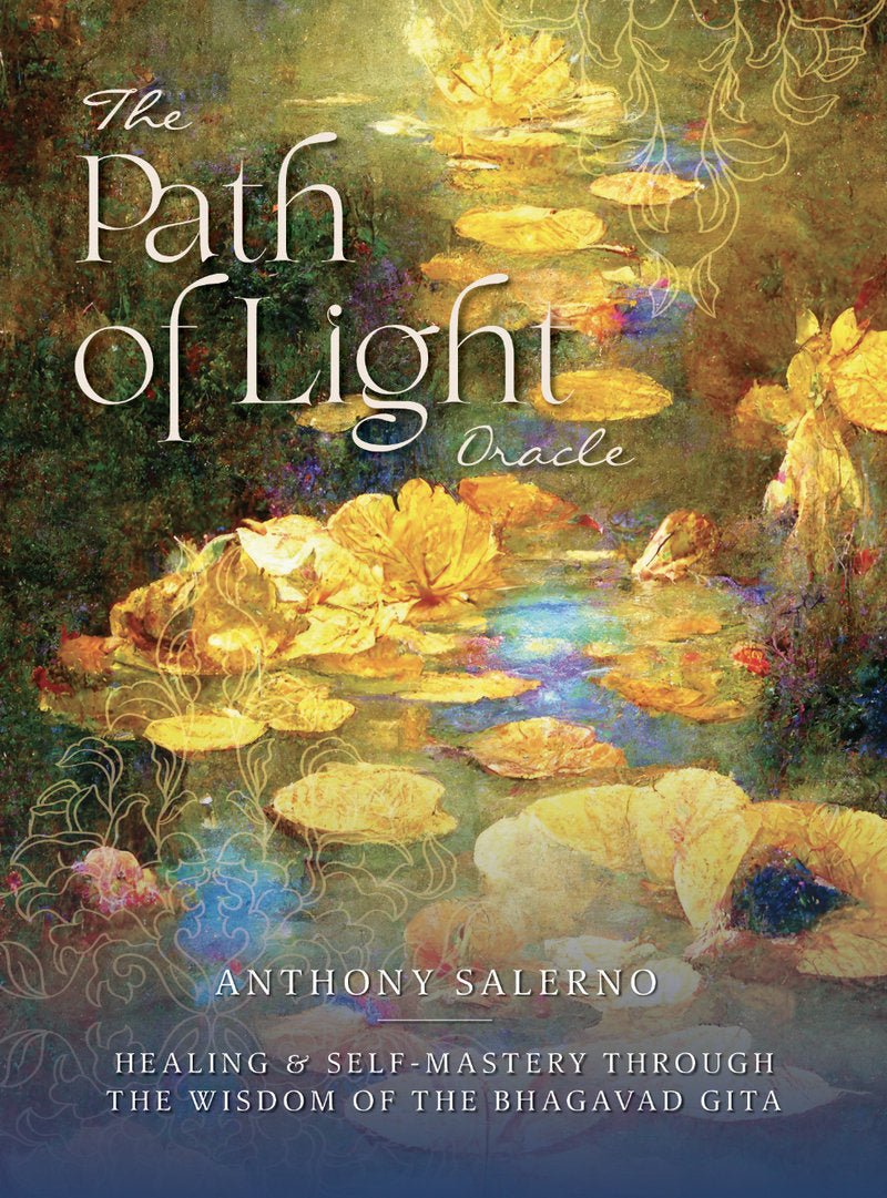 The Path of Light Oracle box with wildflowers and golden script — Eternal Spirit