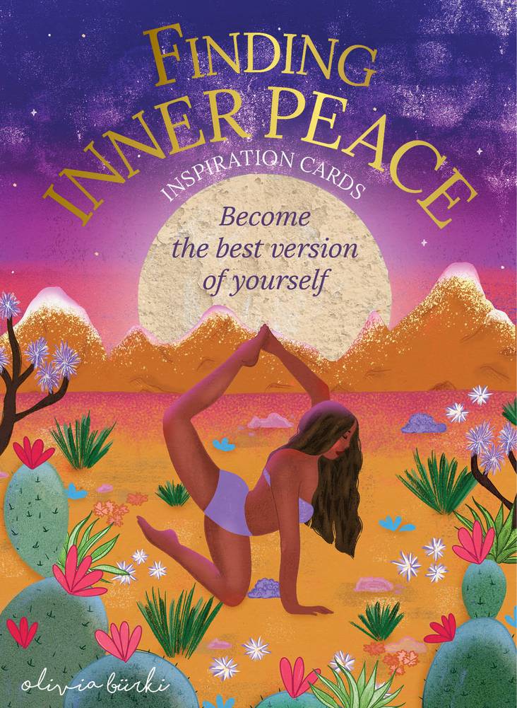 Finding Inner Peace Inspiration Cards pink box with silhouette figure — Eternal Spirit