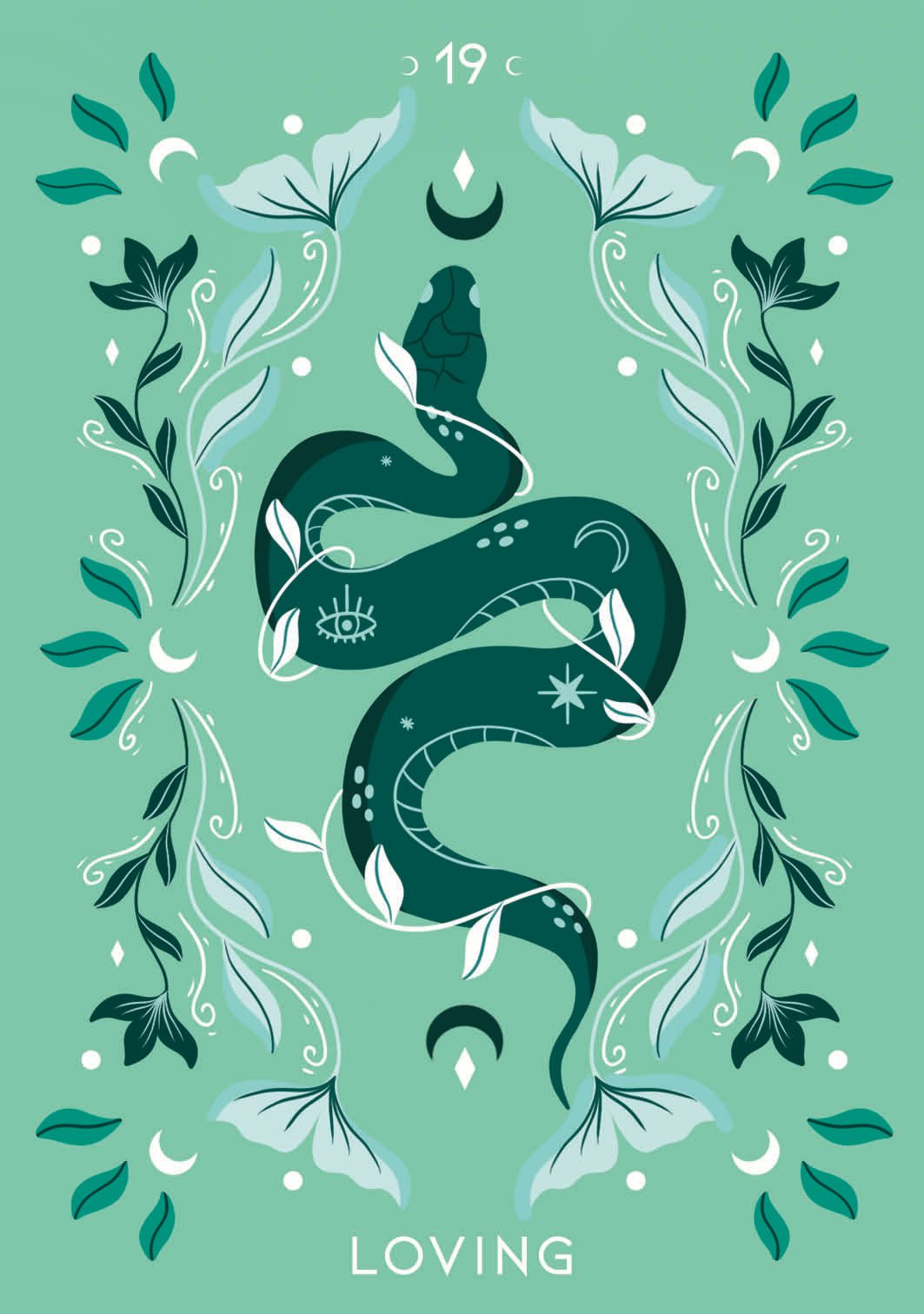 Sacred Feminine Oracle card celebrating the deck's unique visual language — Eternal Spirit