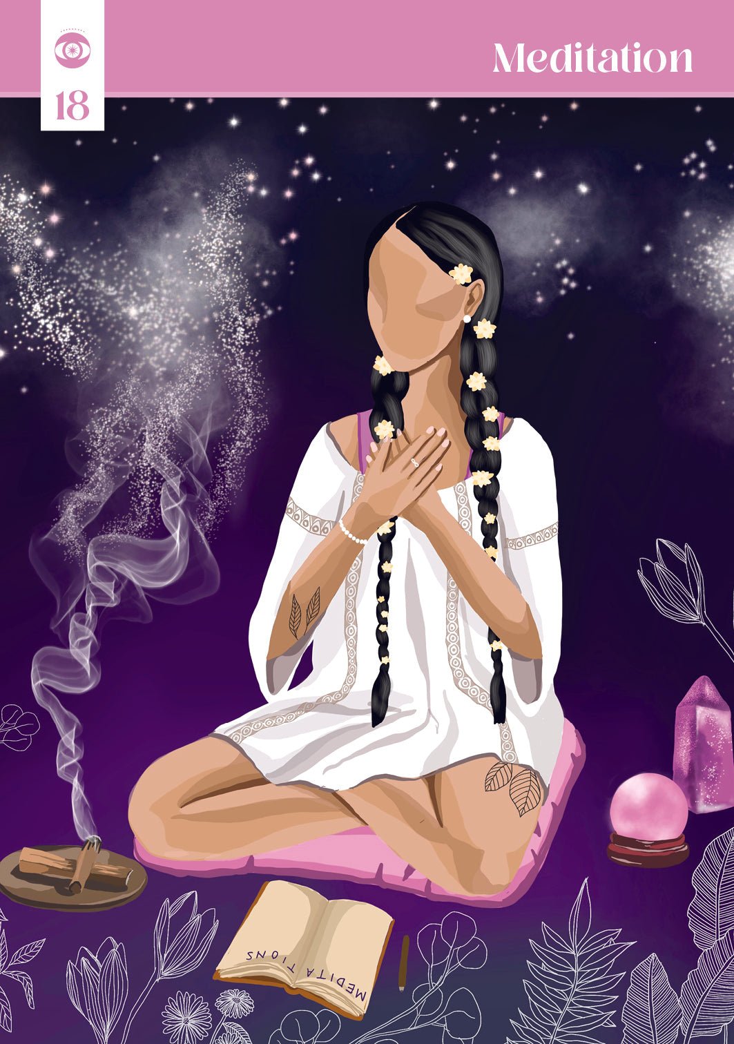 Clairvoyant Oracle card presenting the deck's visionary illustrations — Eternal Spirit