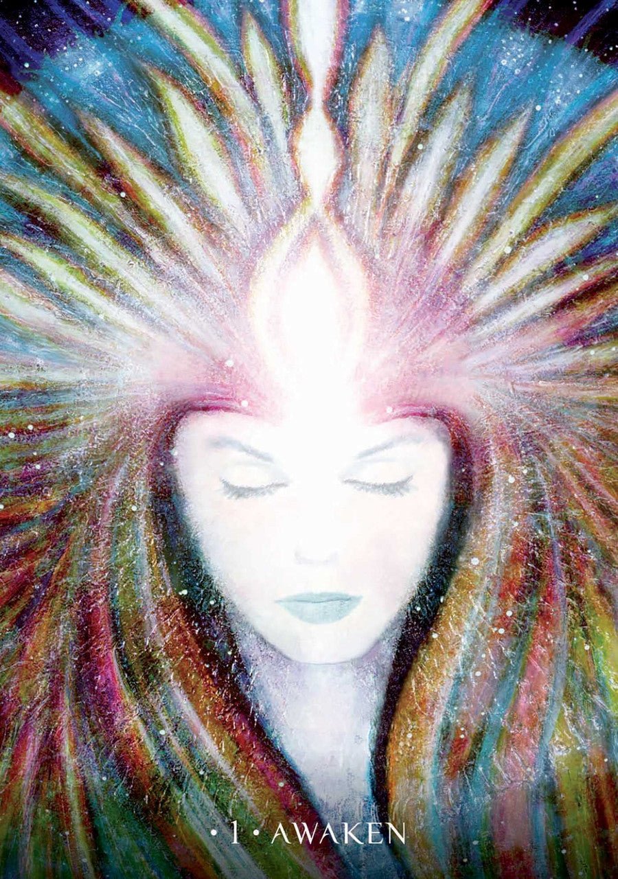 Cosmic Oracle card illuminating the deck's rich colour palette — Eternal Spirit