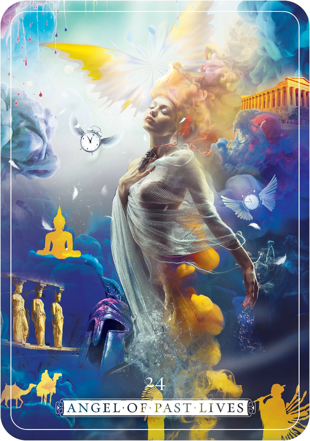 Guardian Angel Oracle card revealing the deck's deeply layered symbolism — Eternal Spirit