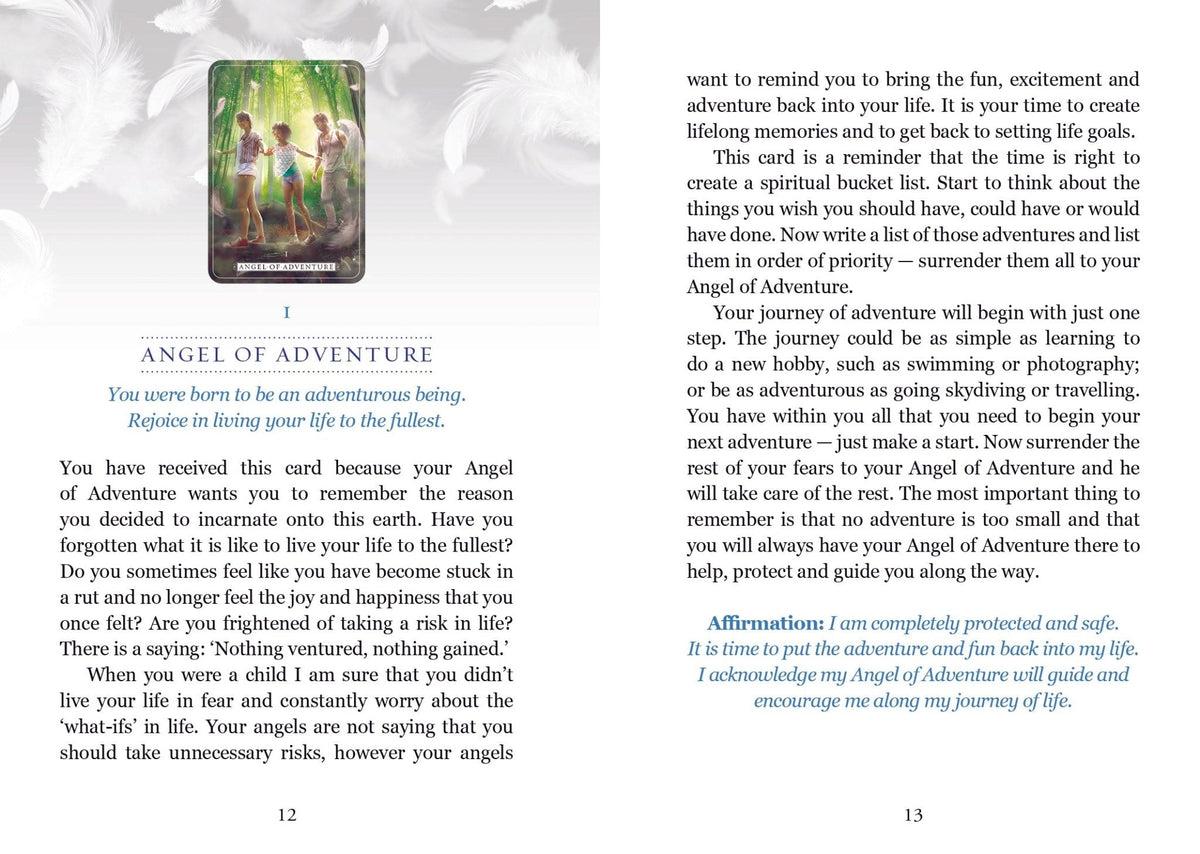 Guidebook page describing the Guardian Angel Oracle deck purpose — Eternal Spirit