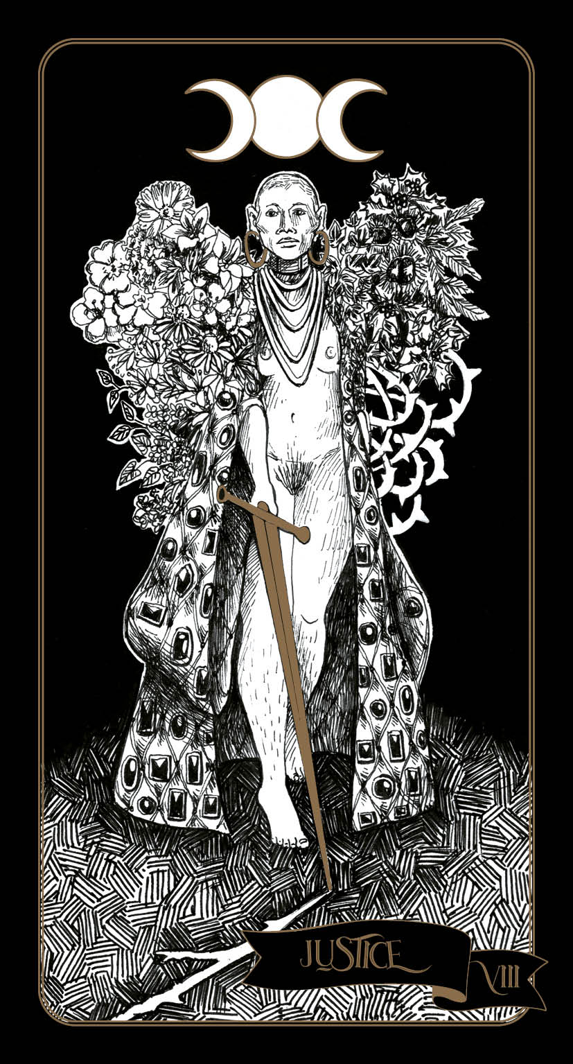 Tarot of the Sorceress card portraying the deck's otherworldly aesthetic — Eternal Spirit