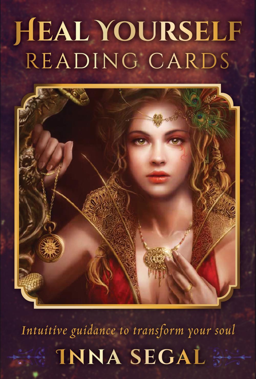 Heal Yourself Reading Cards box with woman portrait by Inna Segal — Eternal Spirit