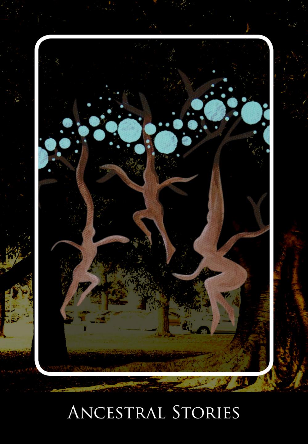 Aboriginal Dreamtime Oracle card presenting the deck's visionary illustrations — Eternal Spirit