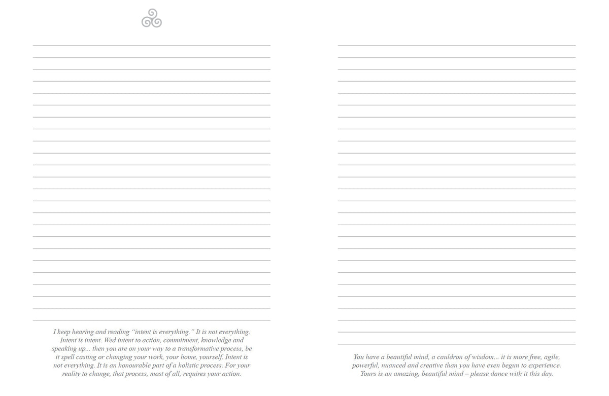 Book of Shadows & Light Journal highlighting the journal's creative page layouts — Eternal Spirit