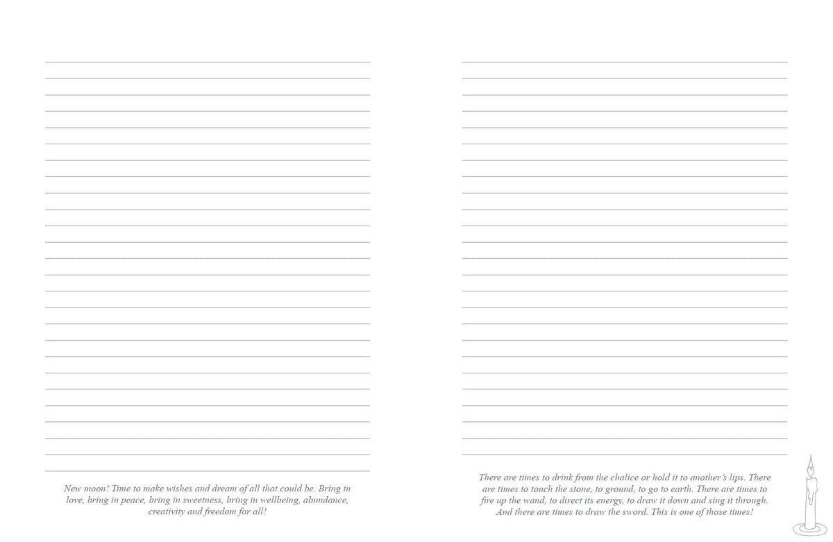 Book of Shadows & Light Journal presenting the journal's reflective writing spaces — Eternal Spirit