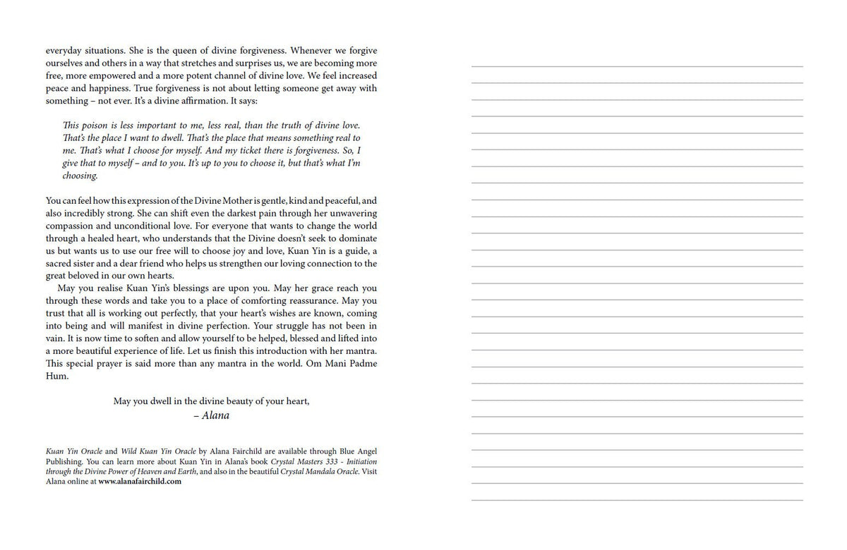 Kuan Yin Journal illustrating the journal's meditative design — Eternal Spirit