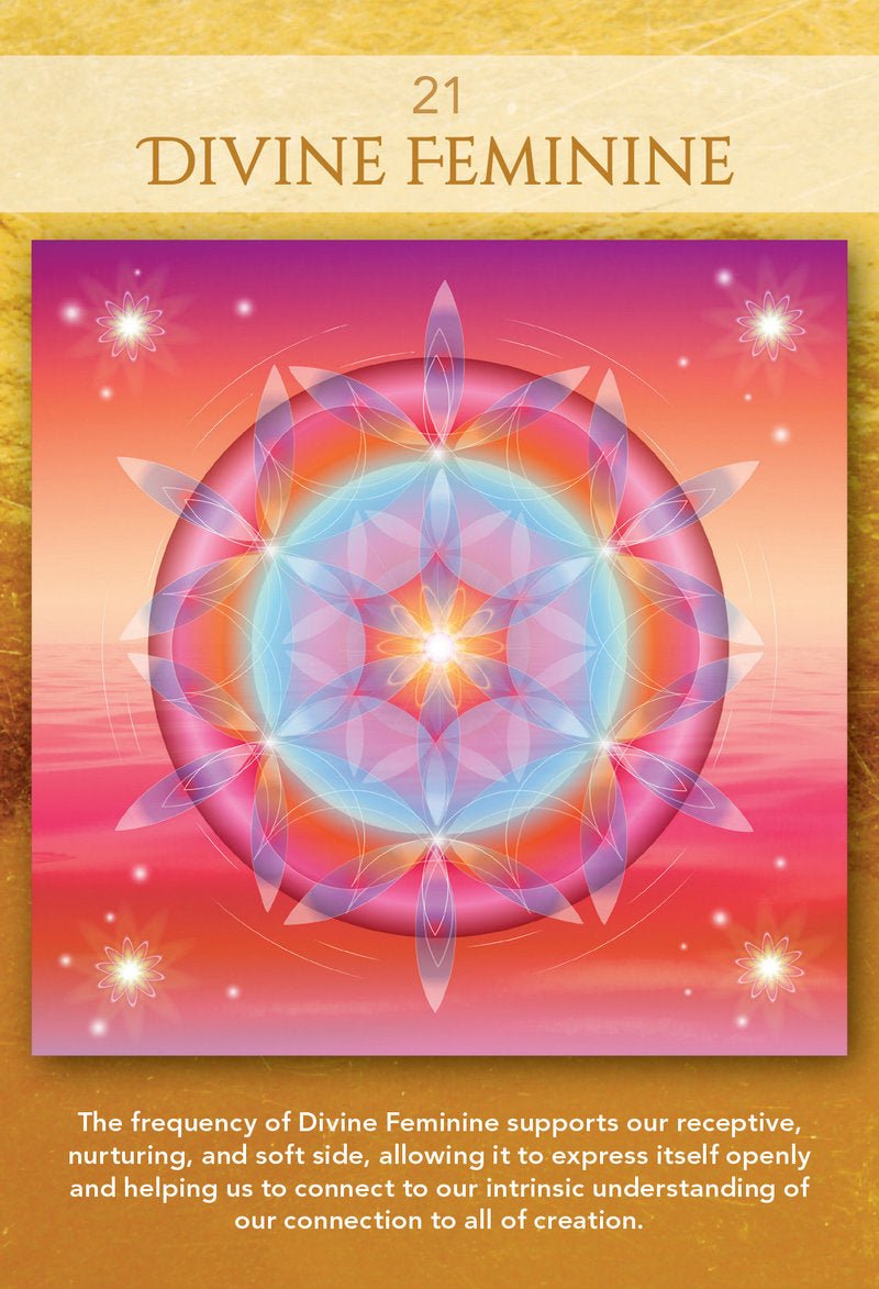 Sacred Geometry Activations Oracle card offering a glimpse of the deck's sacred imagery — Eternal Spirit