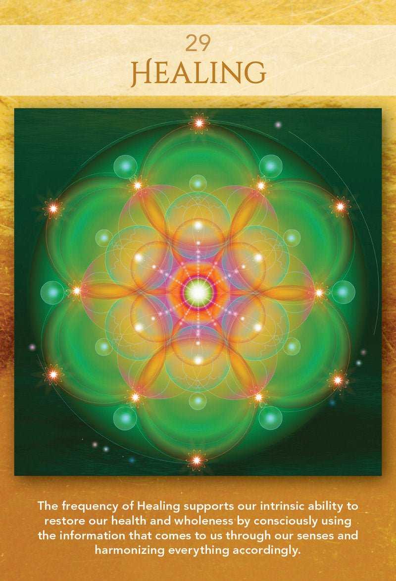 Sacred Geometry Activations Oracle card showing the deck's detailed artistic vision — Eternal Spirit