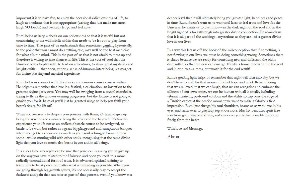 Rumi Journal capturing the journal's artistic page details — Eternal Spirit
