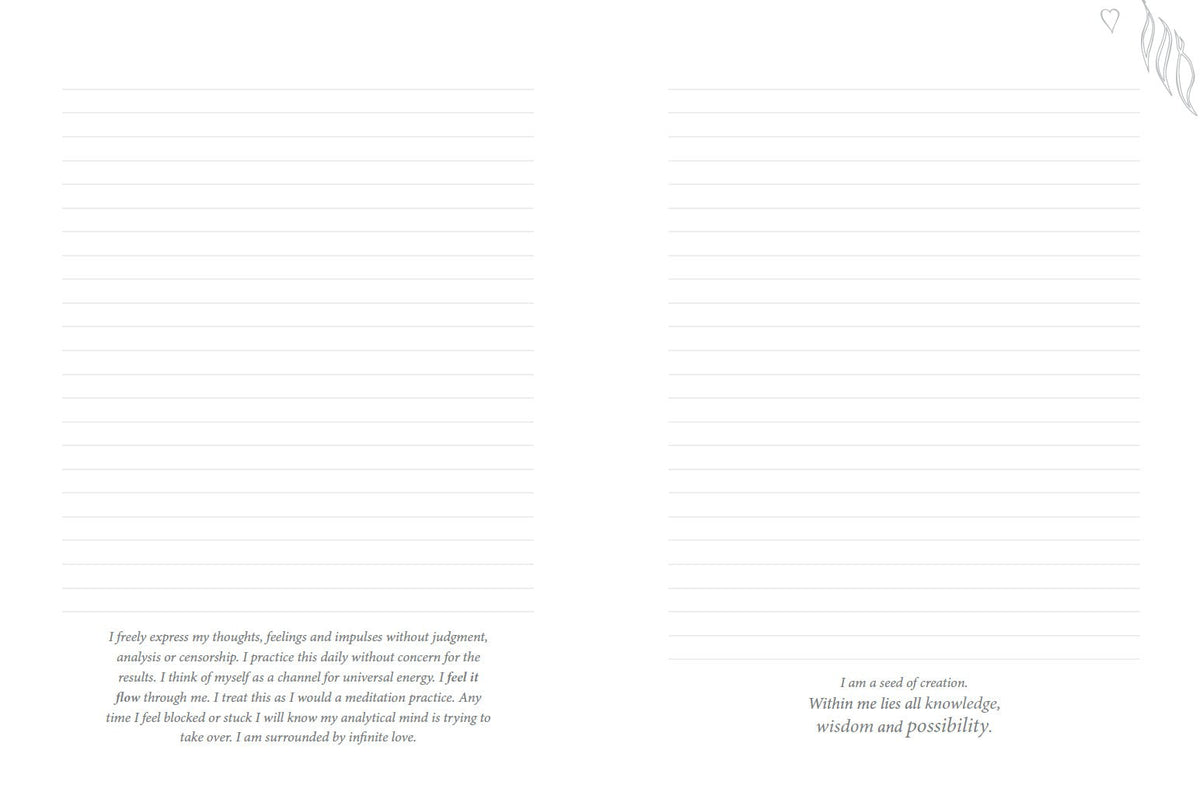Loving Kindness Journal illustrating the journal's meditative design — Eternal Spirit