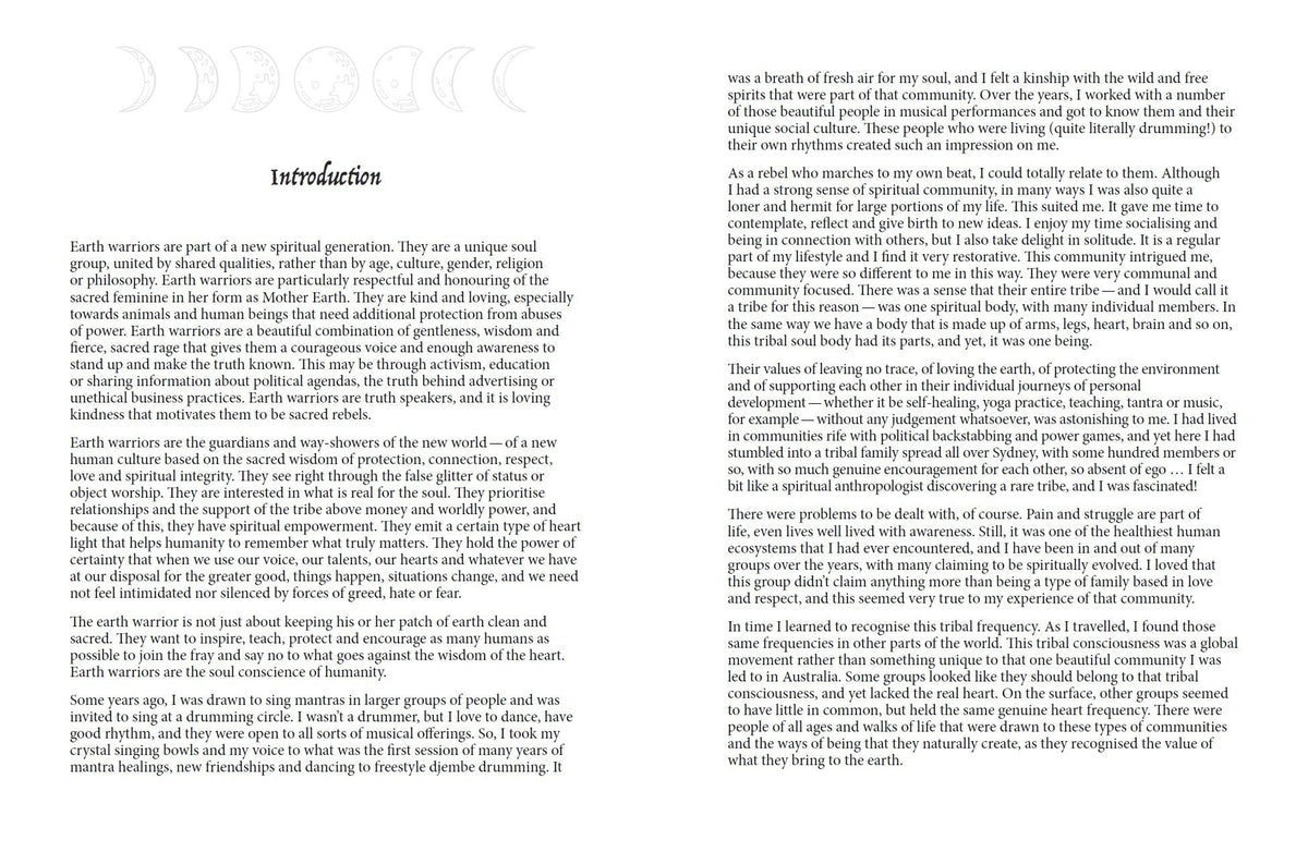 Earth Warriors Journal showing the journal's interior pages and artwork — Eternal Spirit