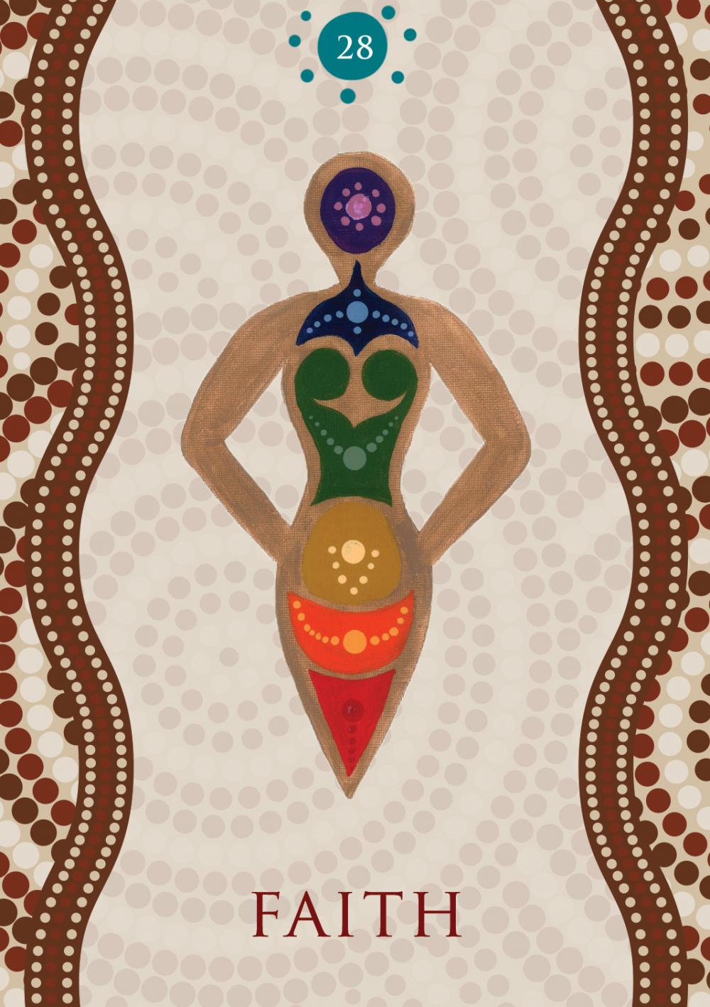 Aboriginal Healing Oracle card sharing the deck's luminous illustration style — Eternal Spirit