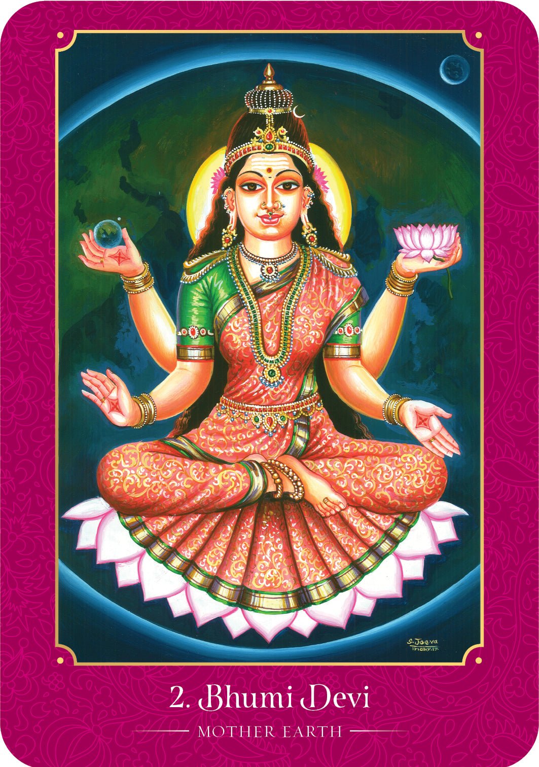 Lakshmi Oracle card offering a glimpse of the deck's sacred imagery — Eternal Spirit