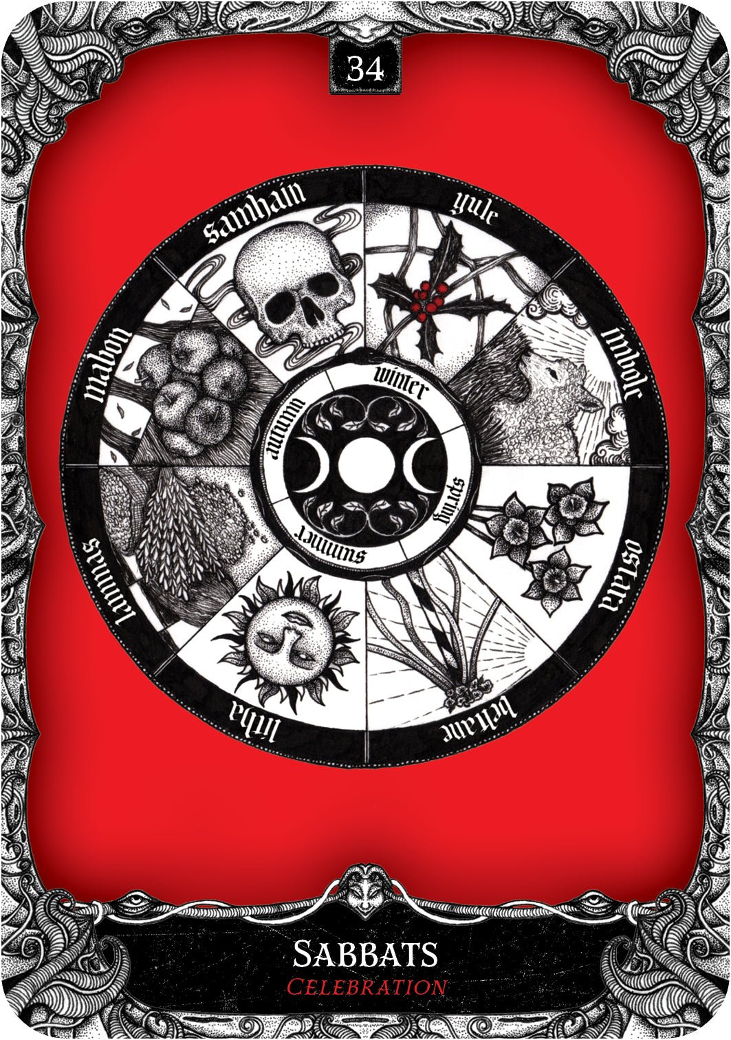 Oracle of the Witch card featuring the deck's enchanting card art — Eternal Spirit