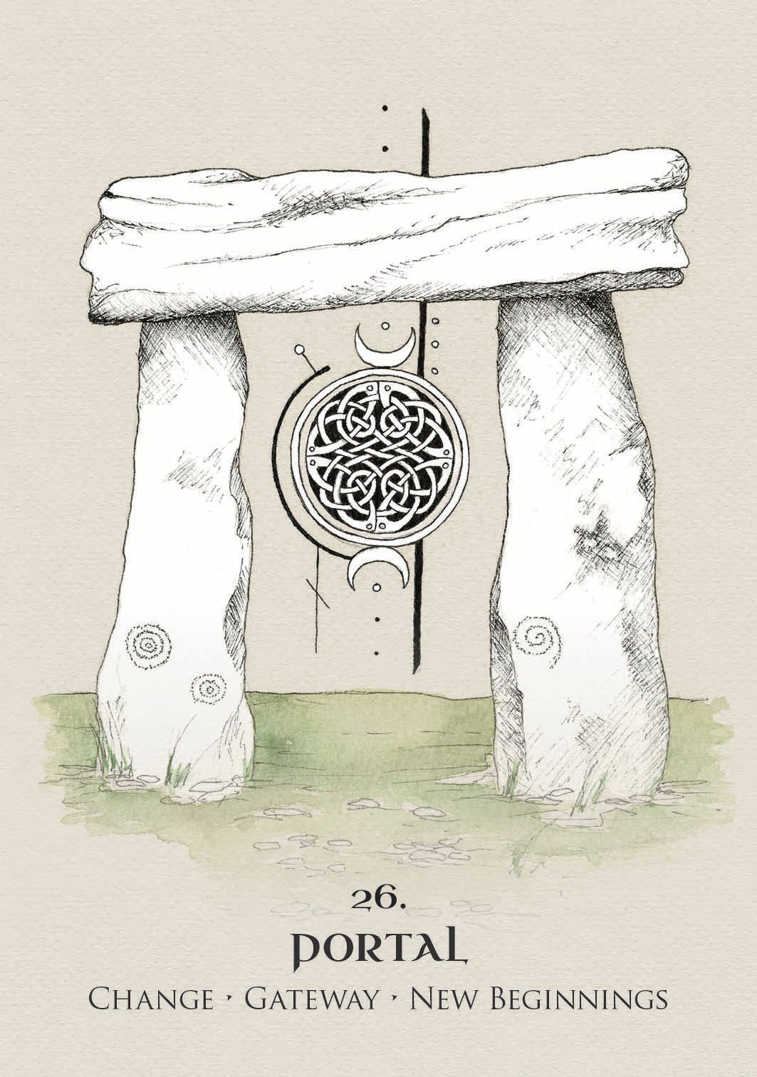 Celtic Spirit Oracle card revealing the deck's mystical artwork — Eternal Spirit