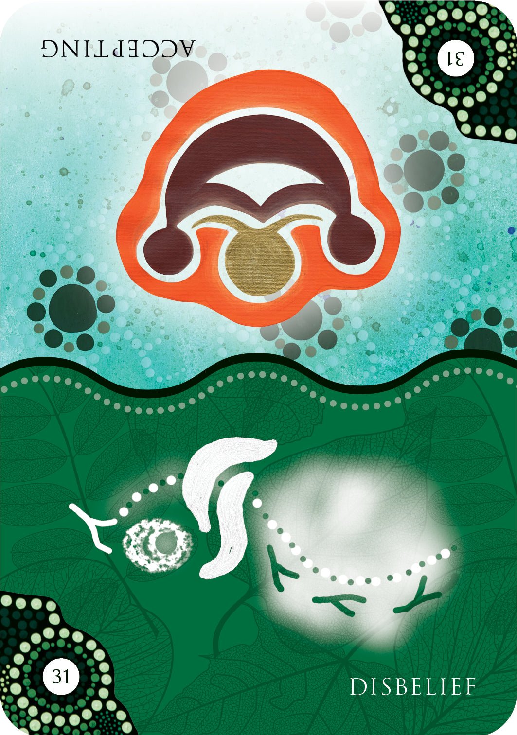Aboriginal Ancestral Wisdom Oracle card displaying the deck's hand-painted illustrations — Eternal Spirit