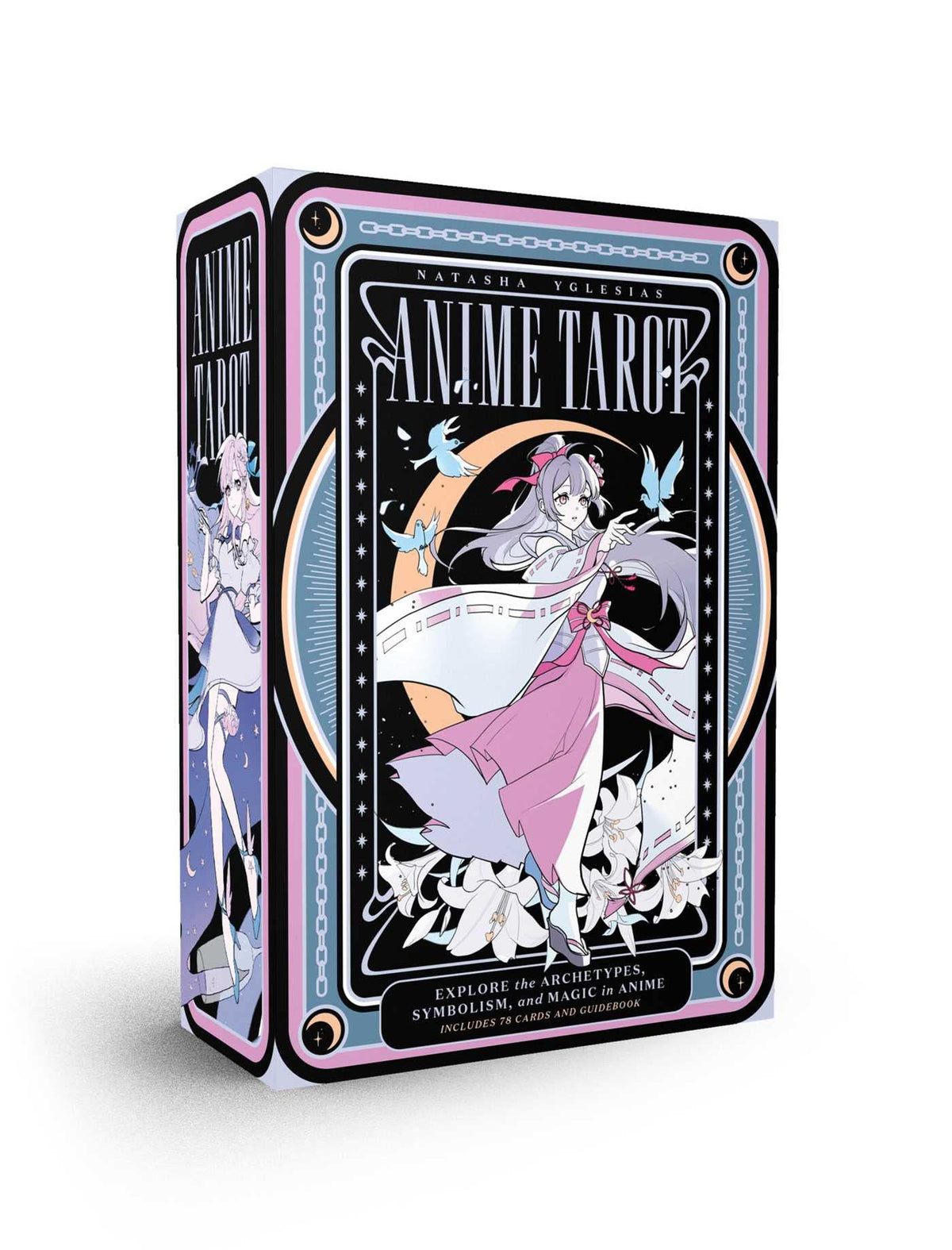 Anime Tarot box with pink-haired anime character in vintage frame — Eternal Spirit