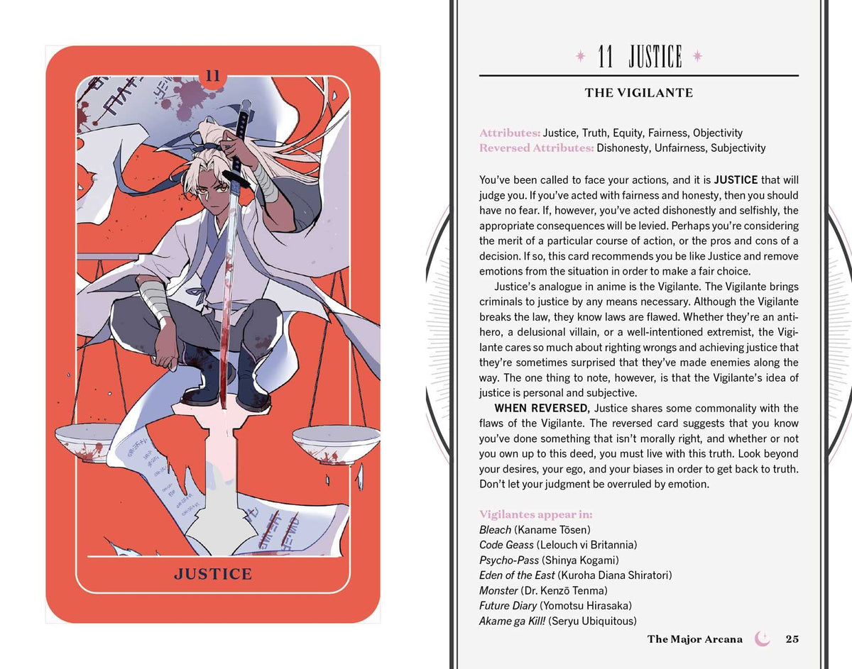 Anime Tarot card illuminating the deck's rich colour palette — Eternal Spirit