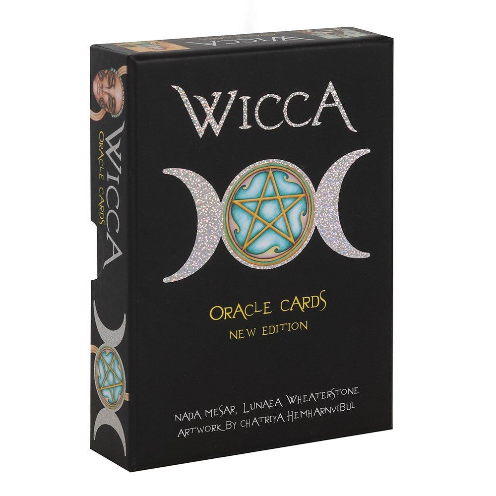 Wicca Oracle box with green pentagram and moonlit forest art — Eternal Spirit