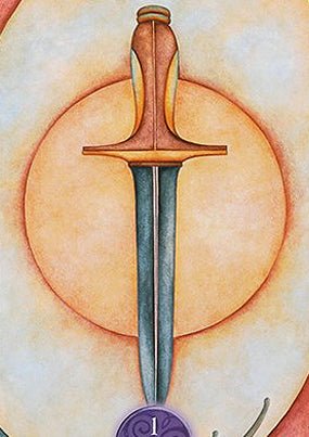 Wicca oracle card back with ornate Celtic knot and green mandala — Eternal Spirit