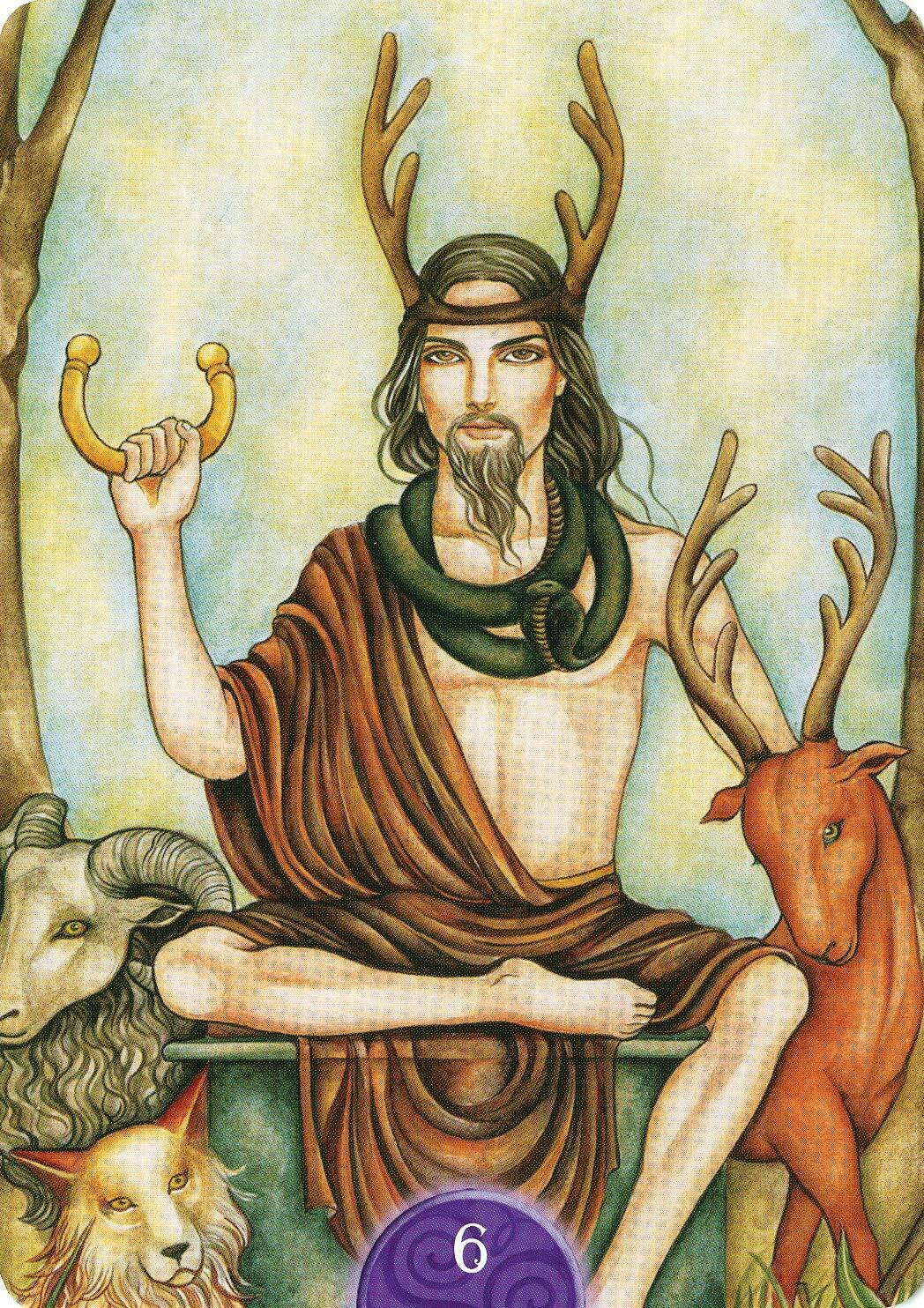 Wicca Oracle card offering a glimpse of the deck's sacred imagery — Eternal Spirit