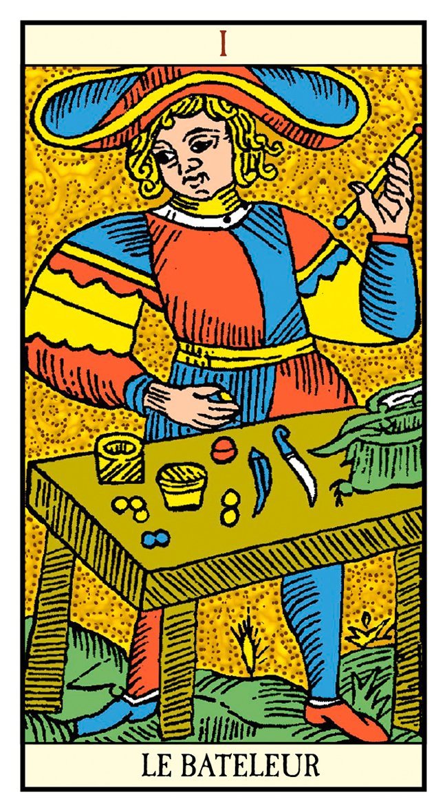 Golden Tarot of Marseille card displaying the deck's hand-painted illustrations — Eternal Spirit